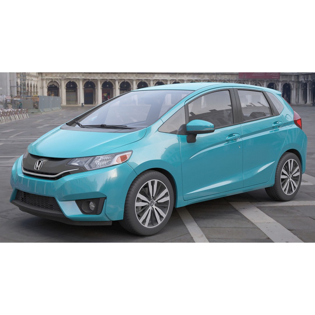 Honda Fit 3D Model – High Poly Vehicle with Textures, FBX, OBJ - View 4