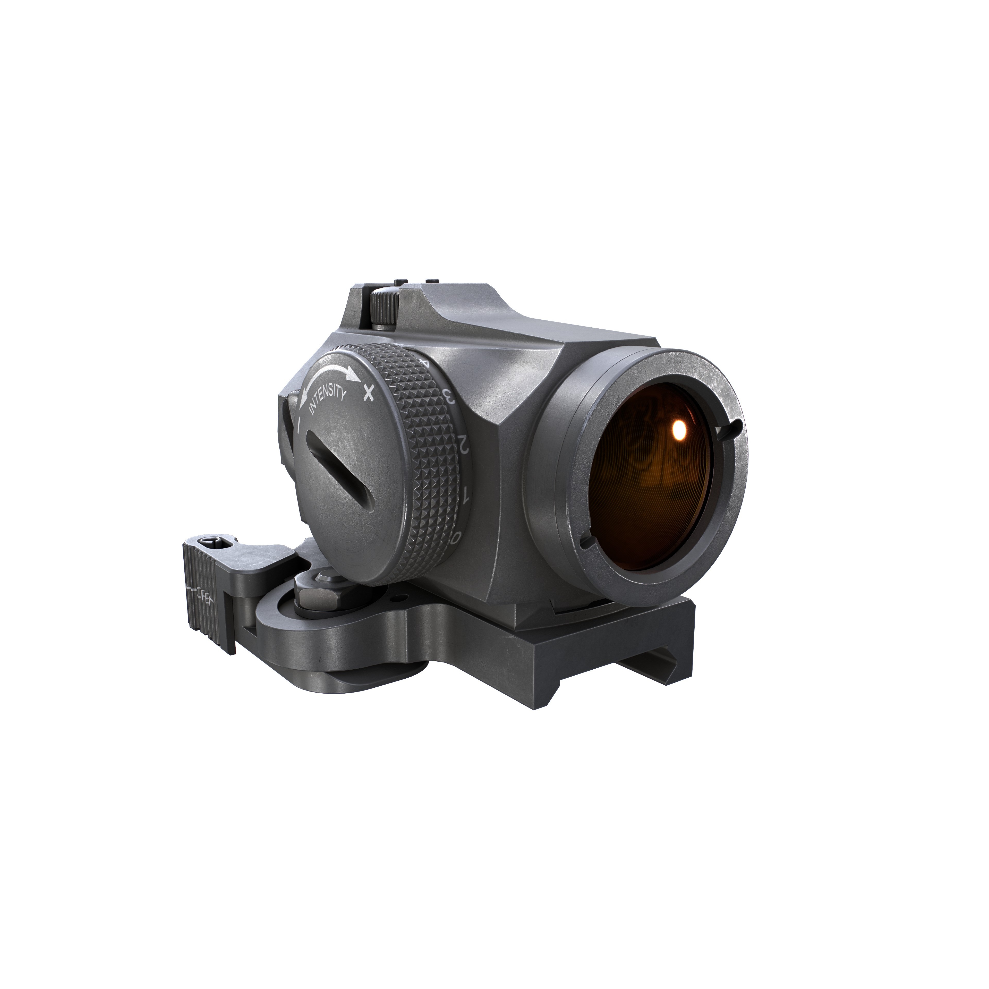 Aimpoint Micro T2 Red Dot Sight - Low-Poly Game-Ready 3D Model - View 10