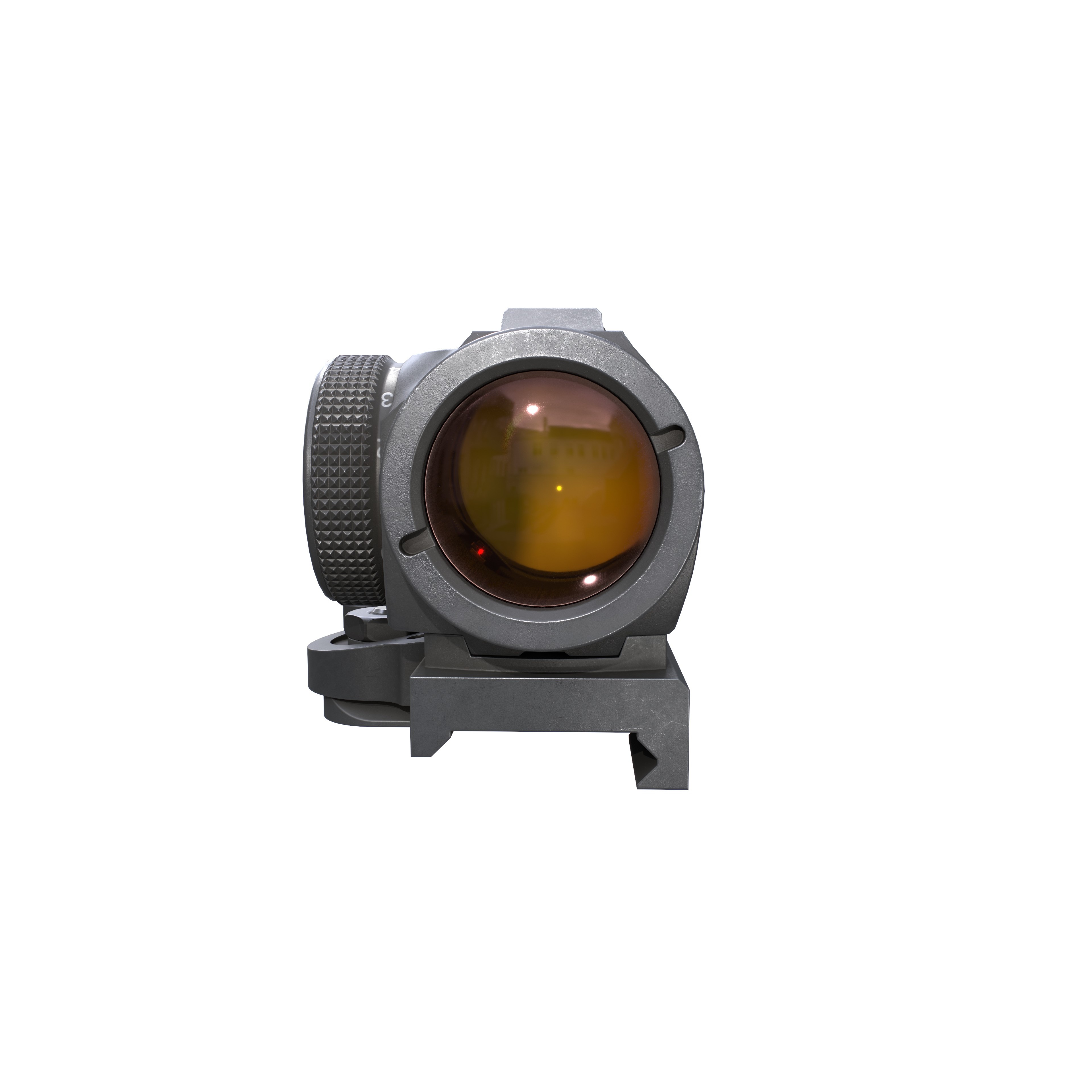 Aimpoint Micro T2 Red Dot Sight - Low-Poly Game-Ready 3D Model - View 11