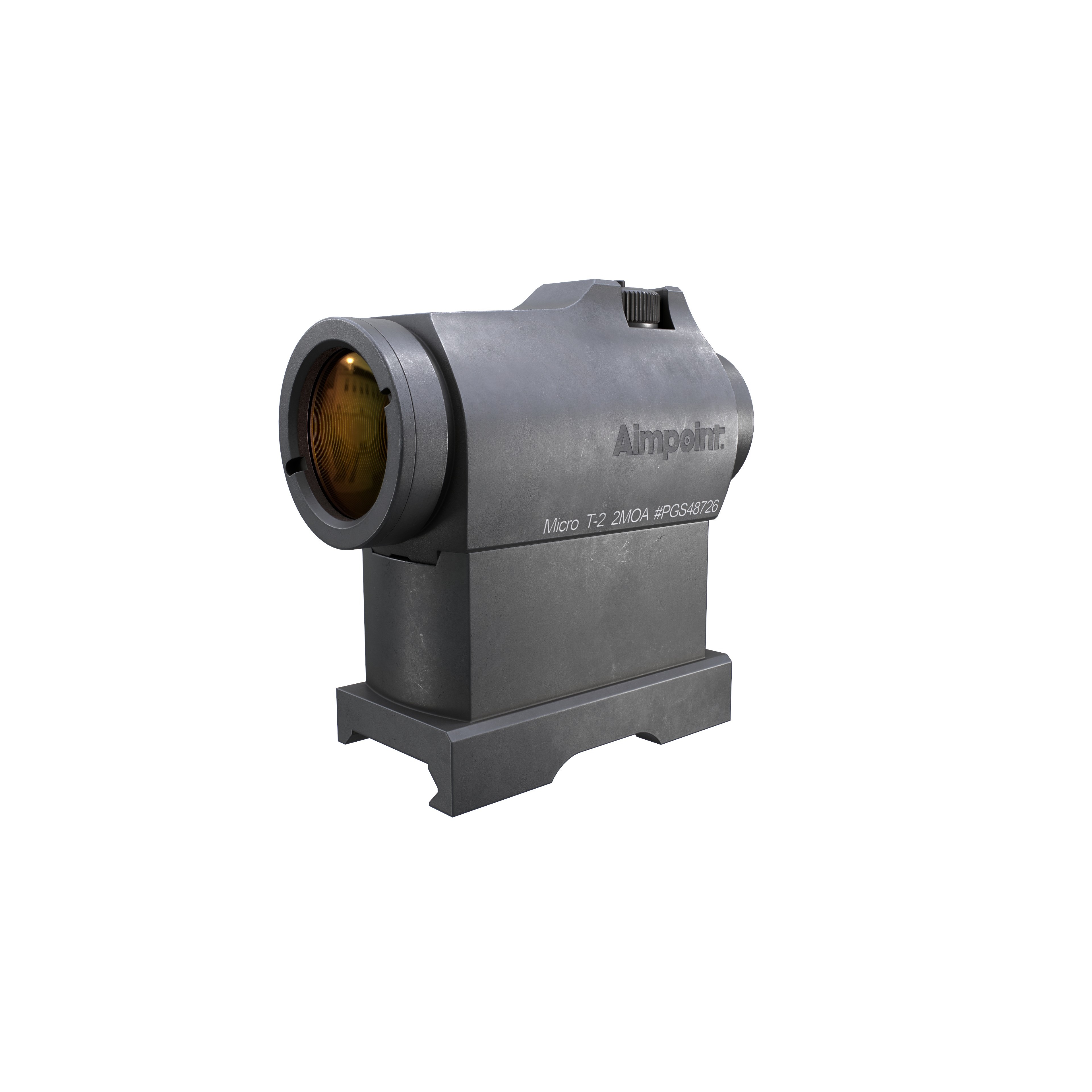 Aimpoint Micro T2 Red Dot Sight - Low-Poly Game-Ready 3D Model - View 20