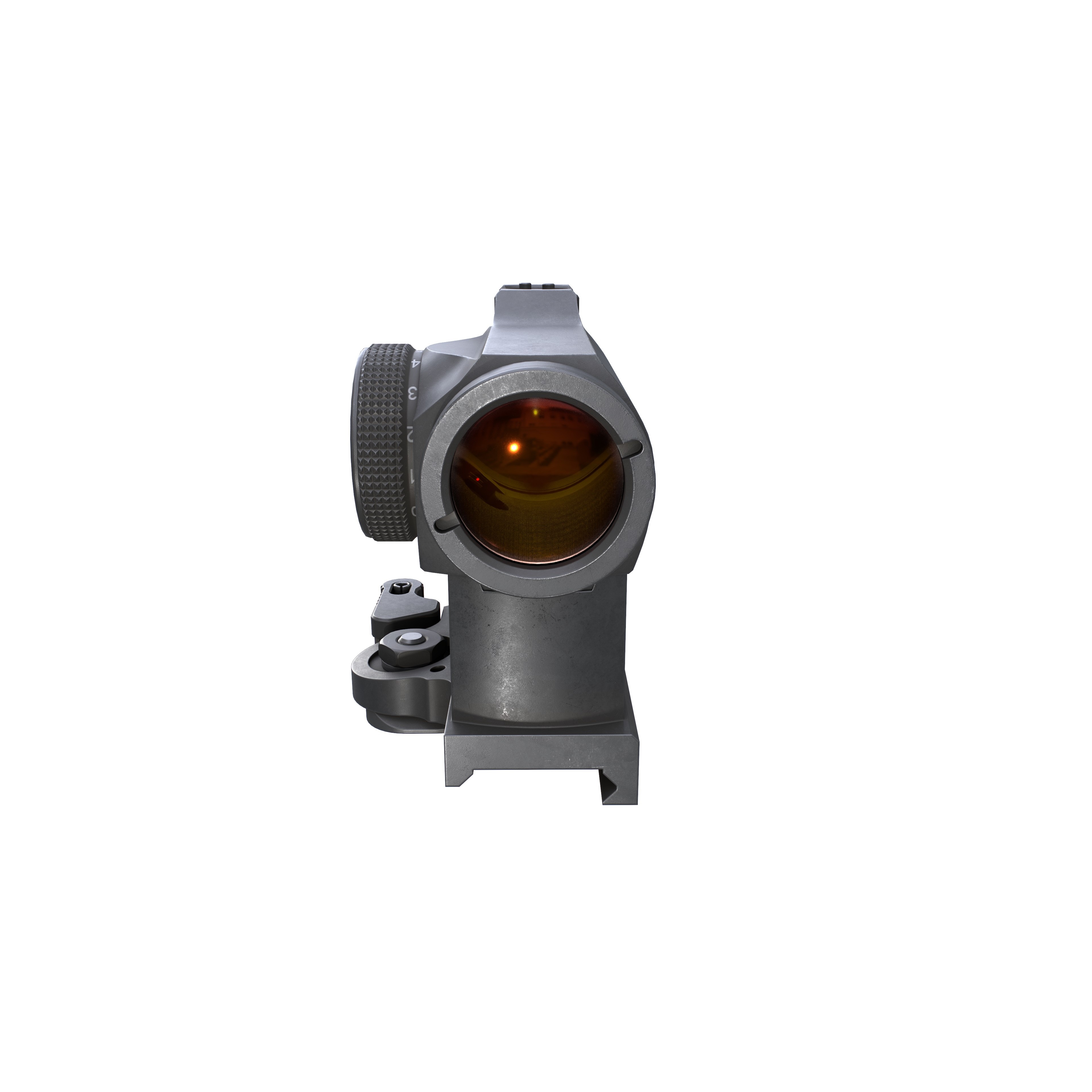 Aimpoint Micro T2 Red Dot Sight - Low-Poly Game-Ready 3D Model - View 27