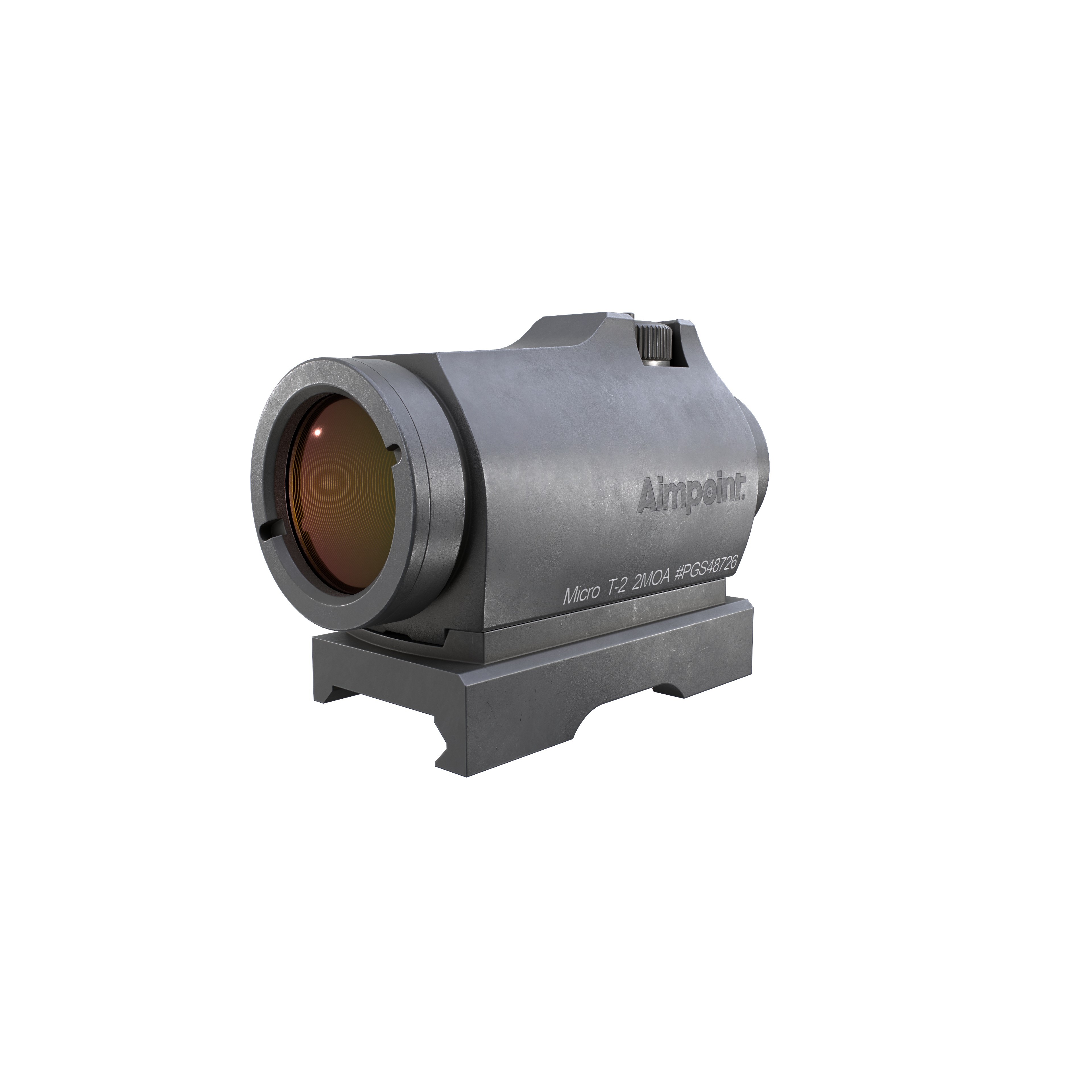 Aimpoint Micro T2 Red Dot Sight - Low-Poly Game-Ready 3D Model - View 4