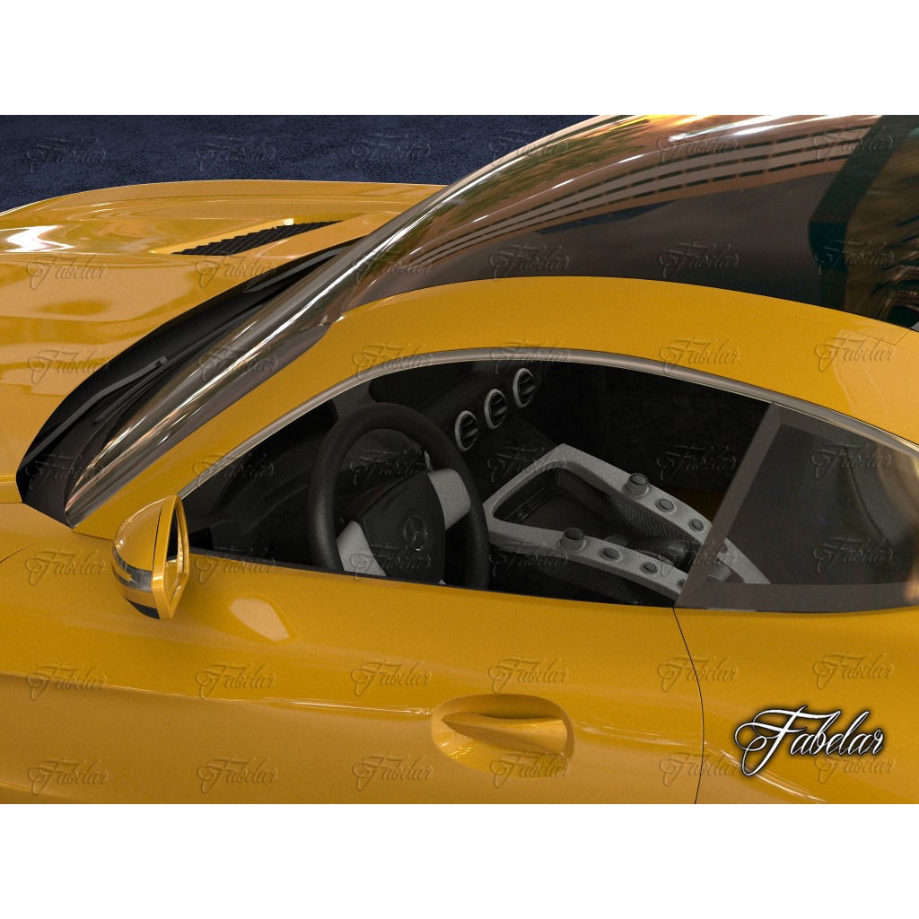 Mercedes AMG GT 3D Model – Mid-Poly Luxury Vehicle, FBX, OBJ - View 12