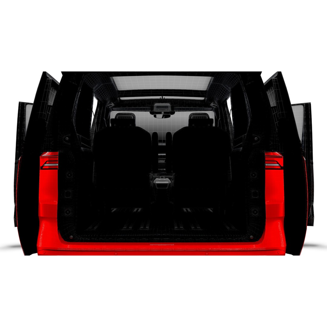 VW T7 Multivan Long 3D Model – High Quality Interior, FBX, OBJ