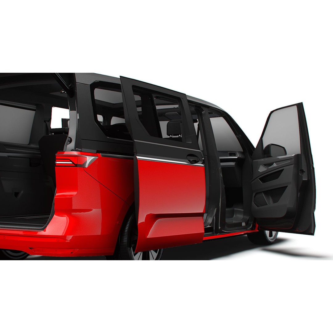 VW T7 Multivan Long 3D Model – High Quality Interior, FBX, OBJ - View 14