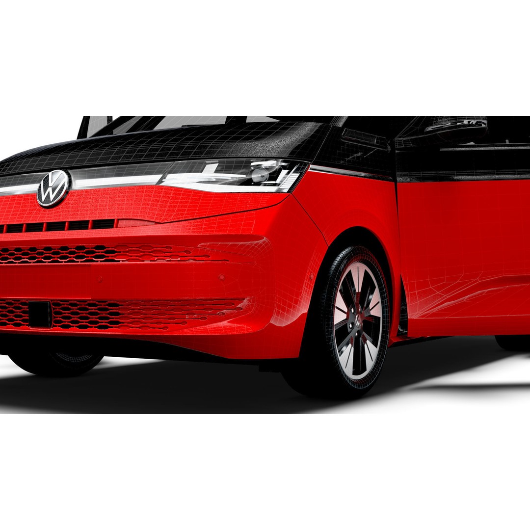 VW T7 Multivan Long 3D Model – High Quality Interior, FBX, OBJ - View 20