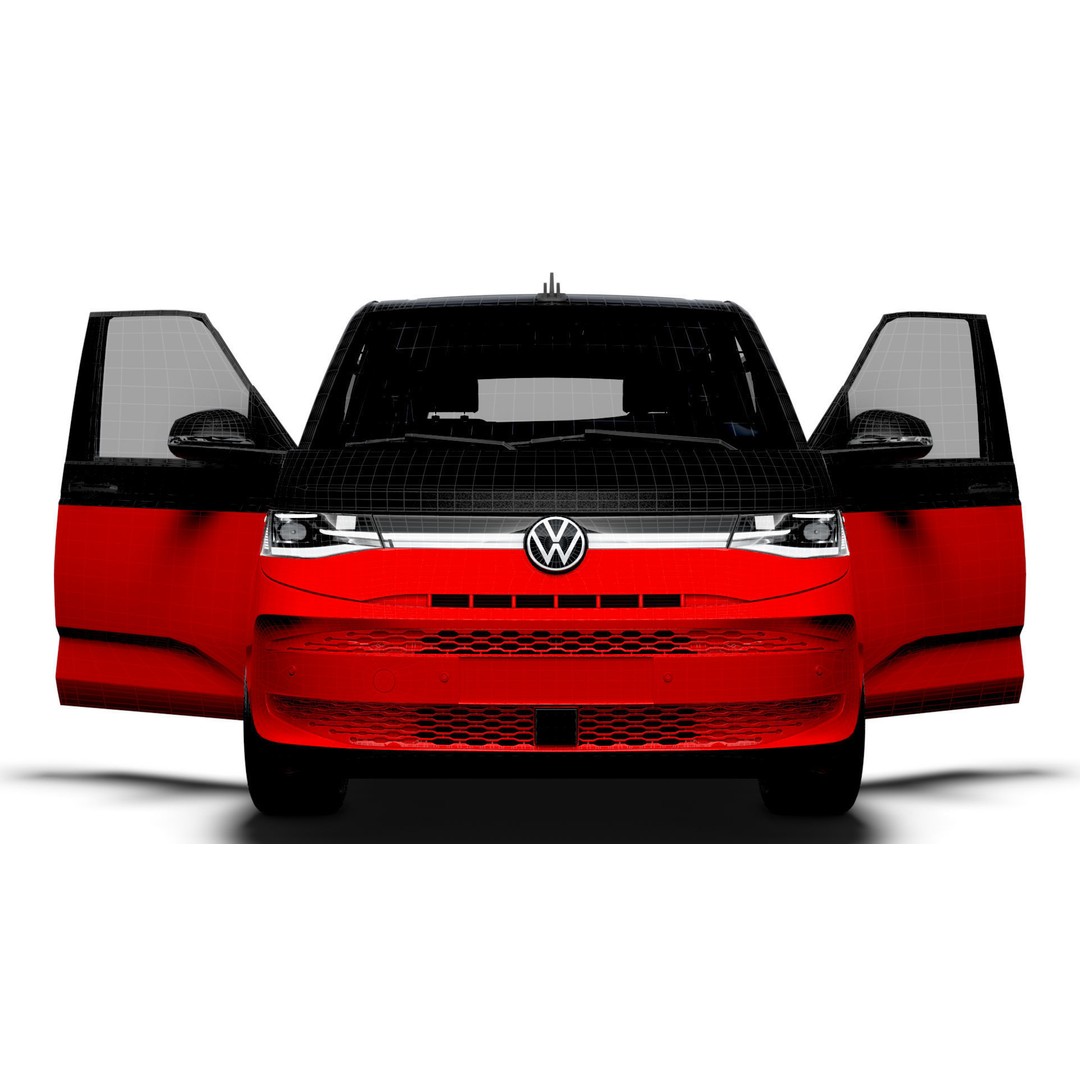 VW T7 Multivan Long 3D Model – High Quality Interior, FBX, OBJ - View 23