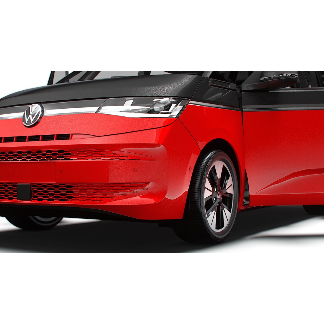 VW T7 Multivan Long 3D Model – High Quality Interior, FBX, OBJ - View 5