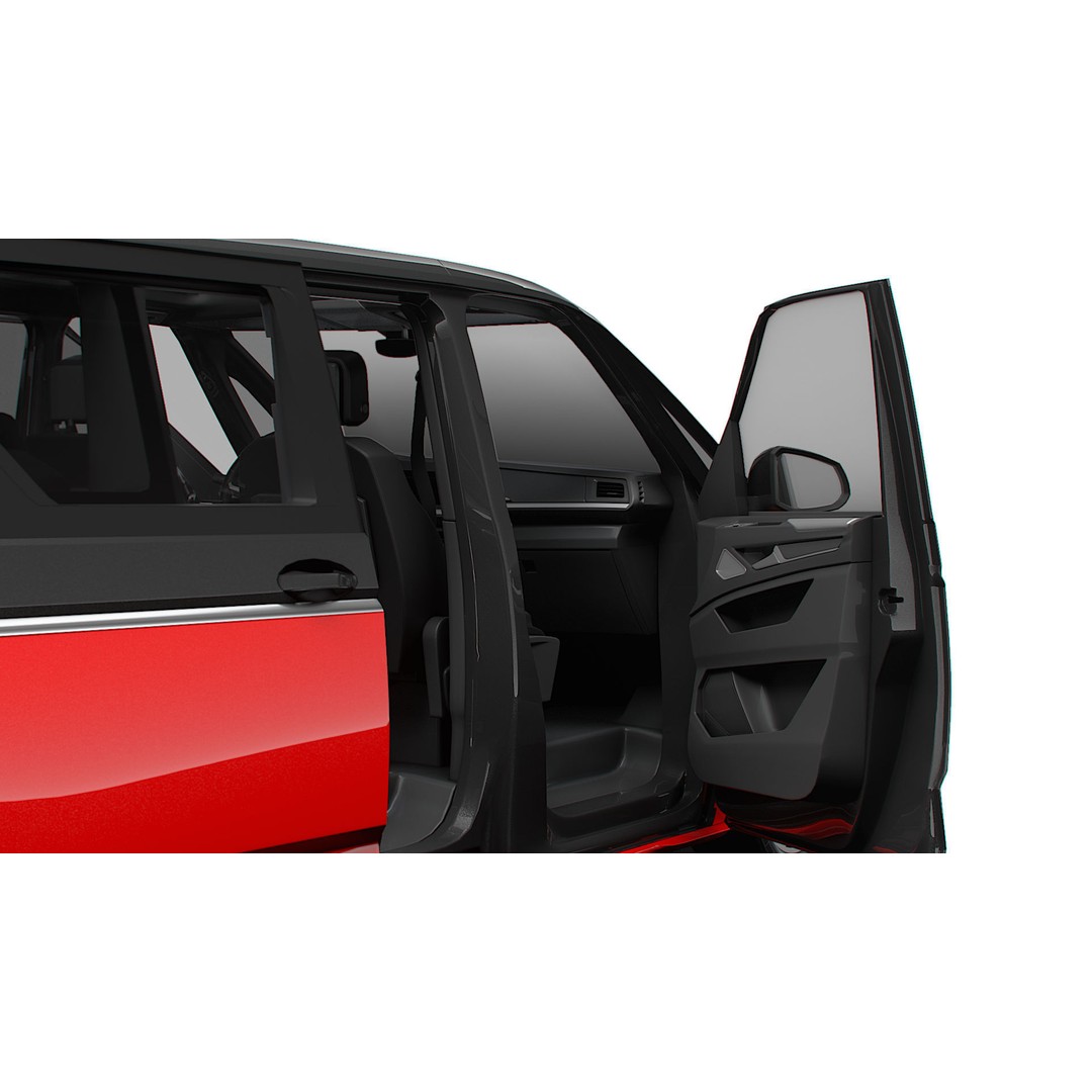 VW T7 Multivan Long 3D Model – High Quality Interior, FBX, OBJ - View 8