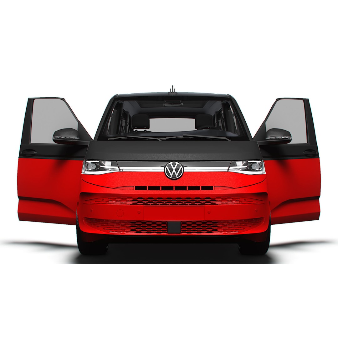 VW T7 Multivan Long 3D Model – High Quality Interior, FBX, OBJ - View 9