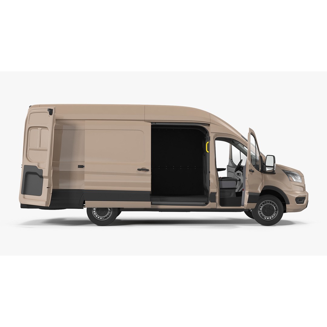 Cargo Van 3D Model – Rigged Light Commercial Vehicle, FBX - View 12