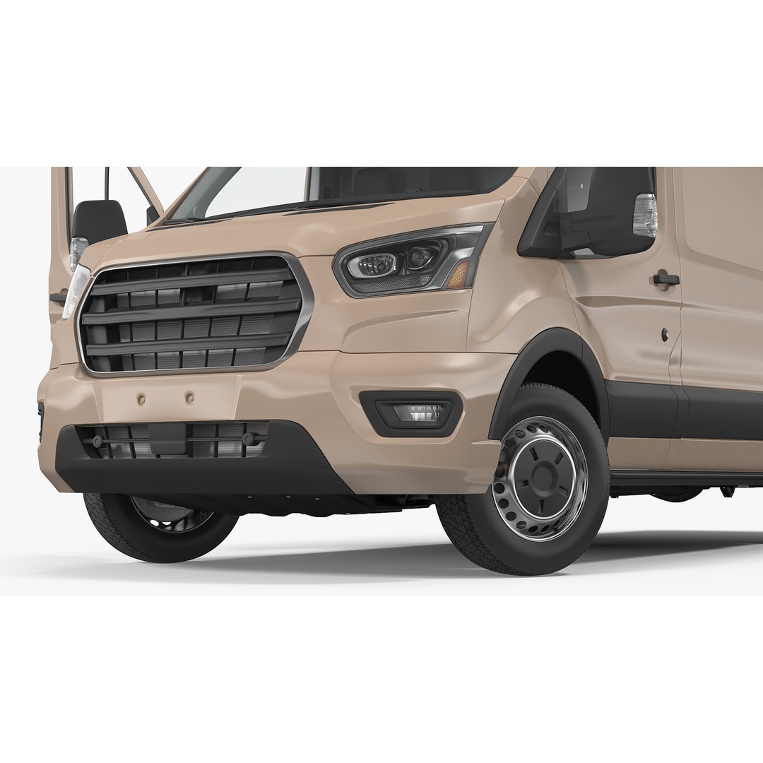 Cargo Van 3D Model – Rigged Light Commercial Vehicle, FBX - View 13