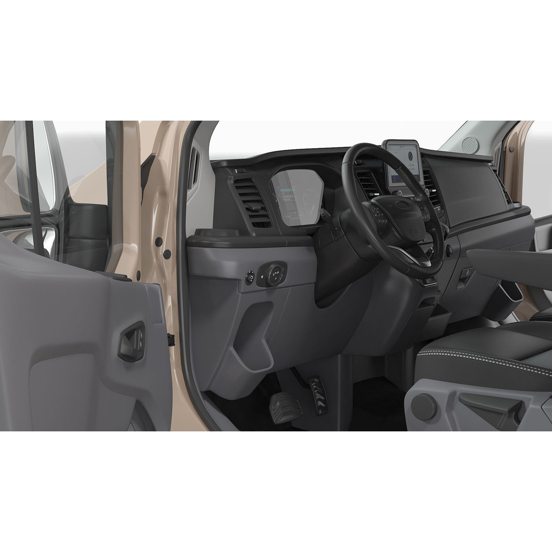 Cargo Van 3D Model – Rigged Light Commercial Vehicle, FBX - View 15