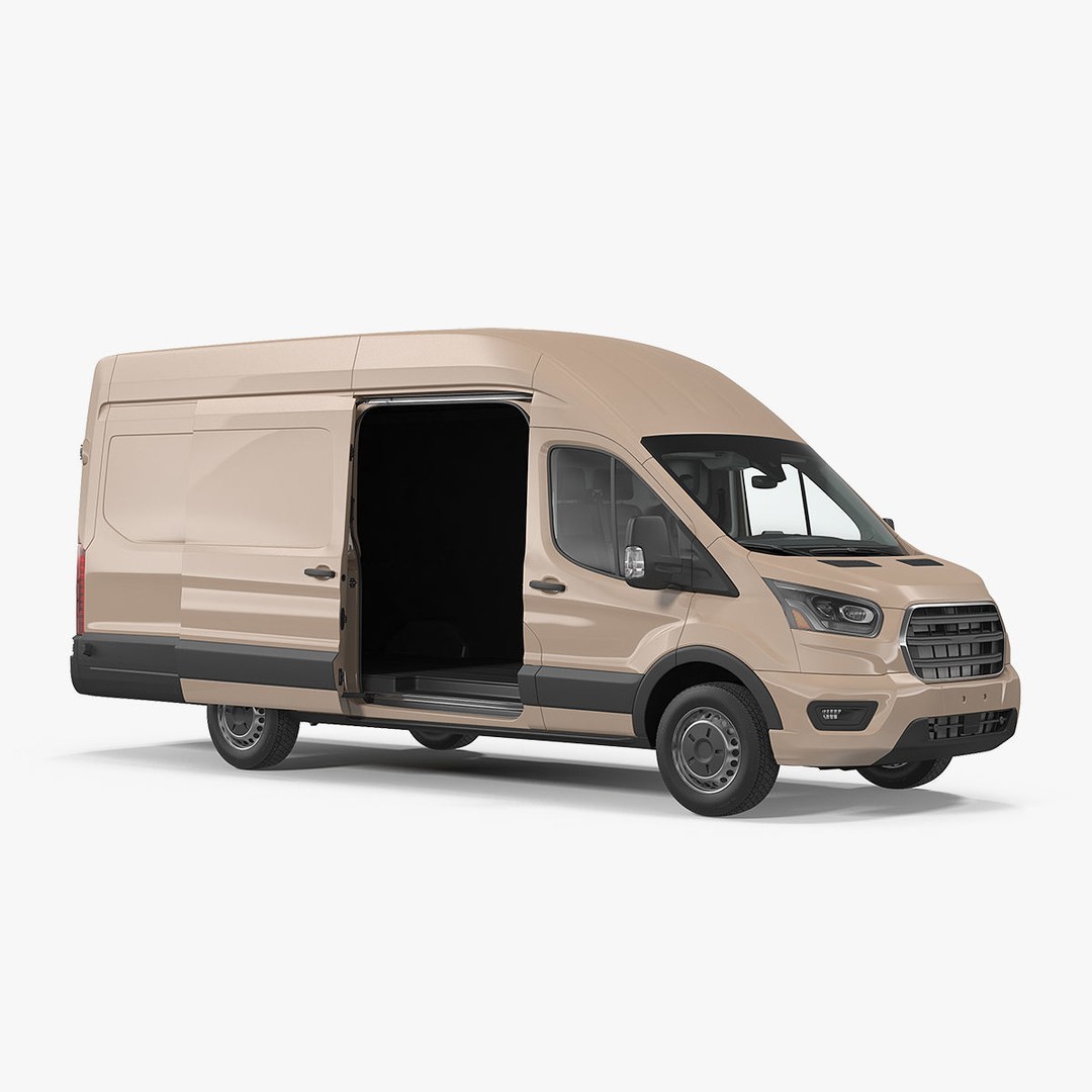 Cargo Van 3D Model – Rigged Light Commercial Vehicle, FBX - View 2