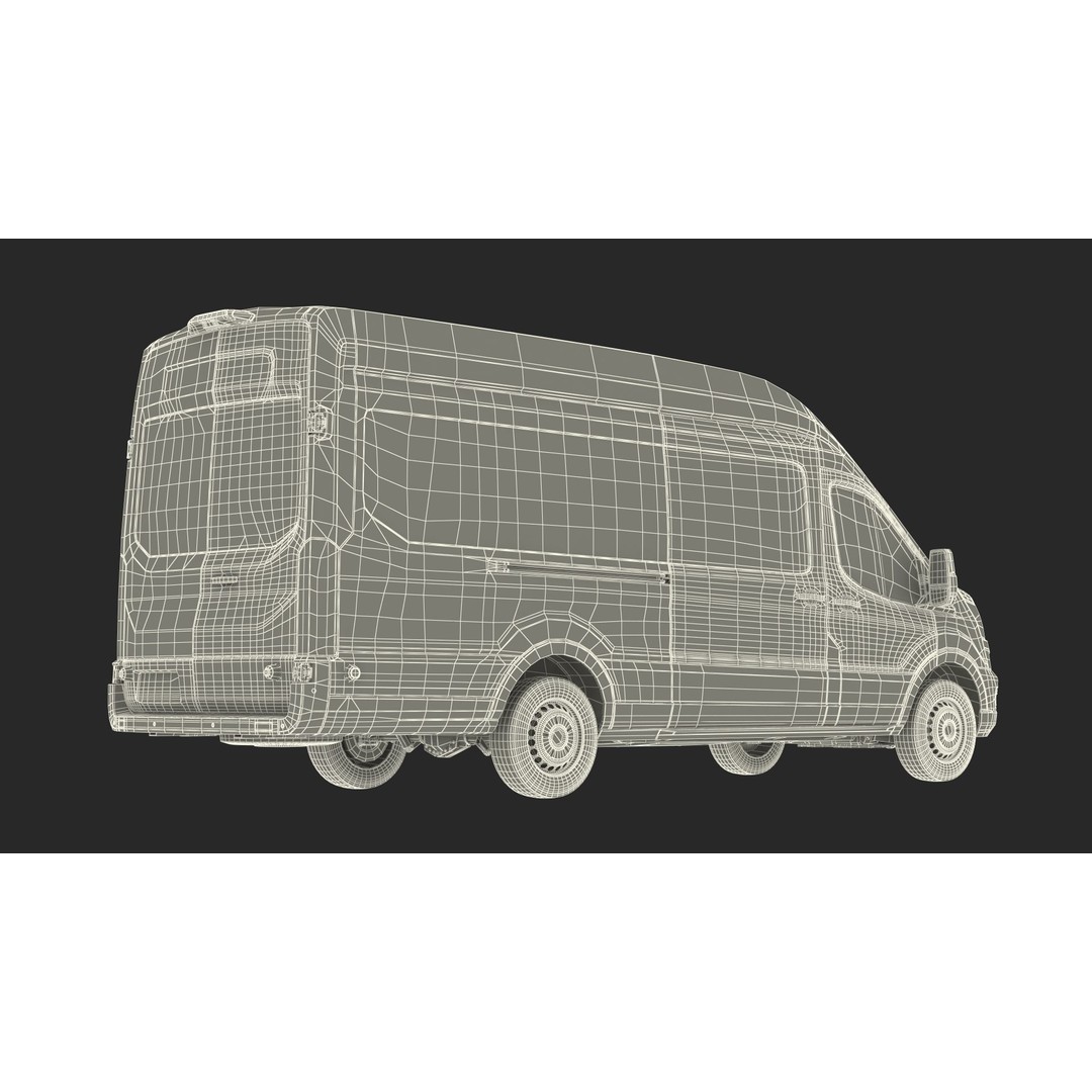 Cargo Van 3D Model – Rigged Light Commercial Vehicle, FBX - View 26