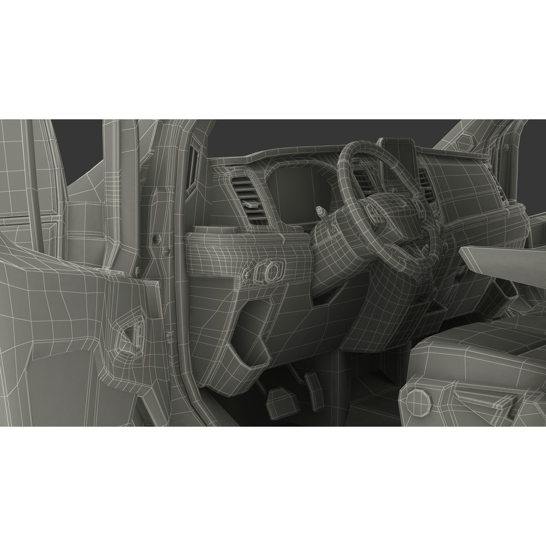 Cargo Van 3D Model – Rigged Light Commercial Vehicle, FBX - View 28