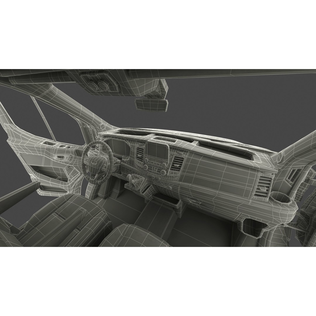 Cargo Van 3D Model – Rigged Light Commercial Vehicle, FBX - View 29