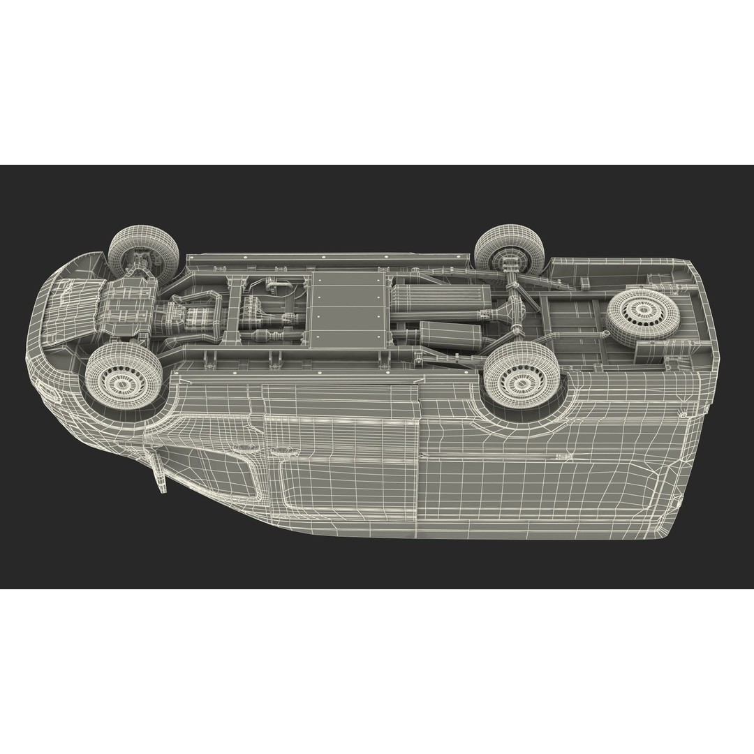 Cargo Van 3D Model – Rigged Light Commercial Vehicle, FBX - View 32