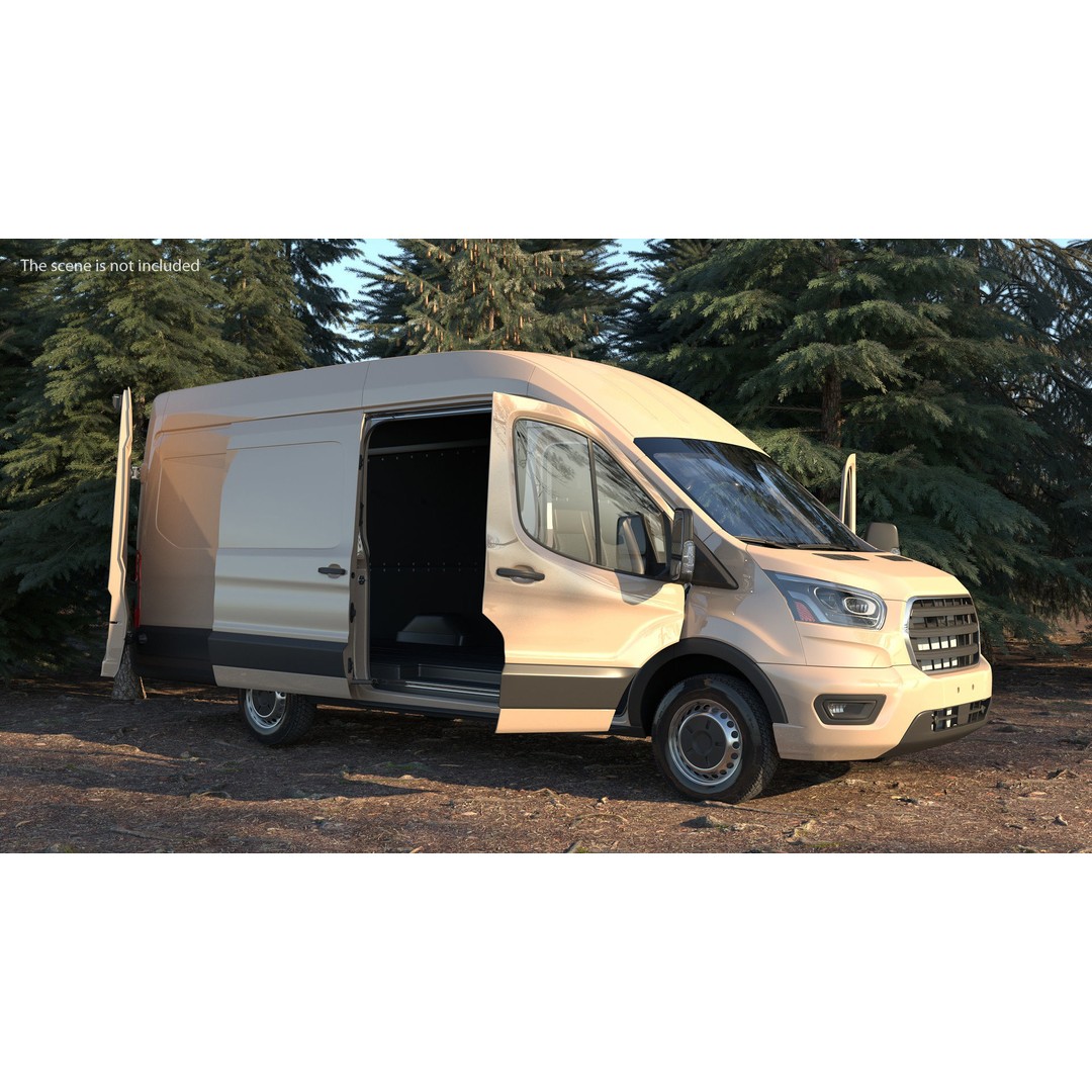 Cargo Van 3D Model – Rigged Light Commercial Vehicle, FBX - View 4
