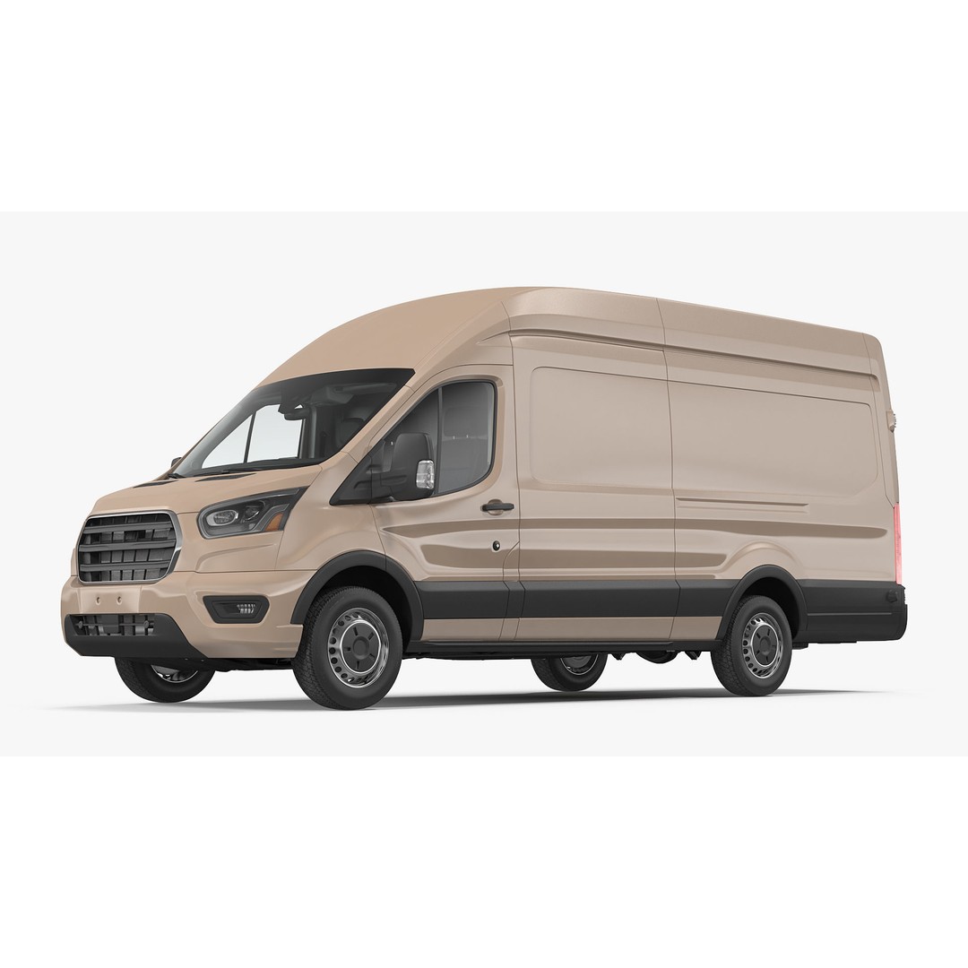 Cargo Van 3D Model – Rigged Light Commercial Vehicle, FBX - View 6