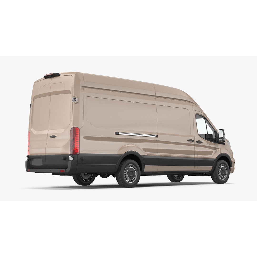 Cargo Van 3D Model – Rigged Light Commercial Vehicle, FBX - View 8