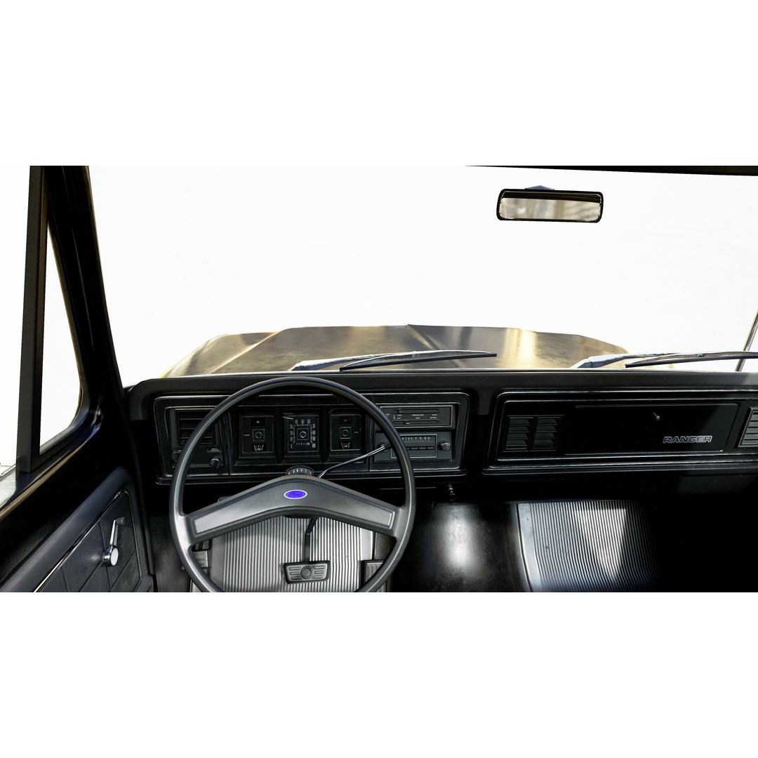 Ford F100 Pickup 3D Model – Low Poly Game Asset, FBX - View 16