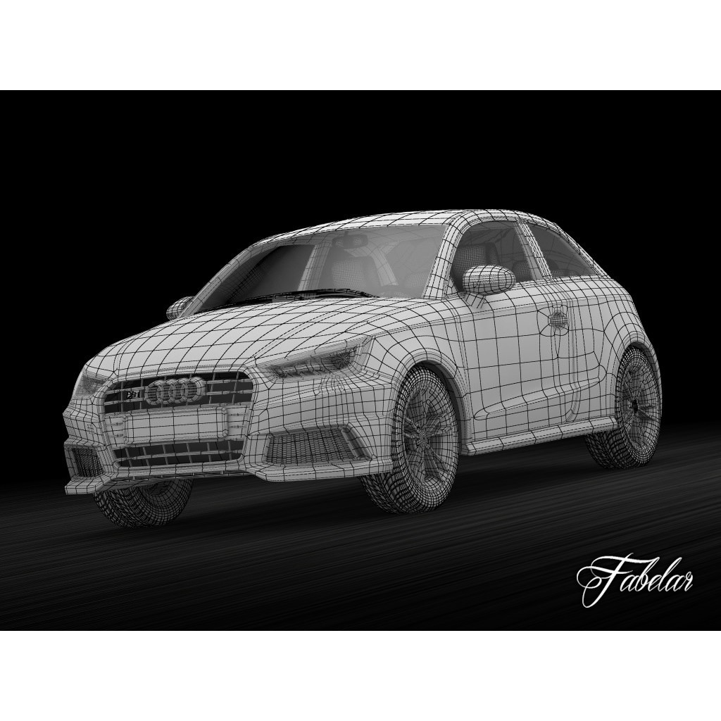 Audi S1 Sportback 3D Model – Rigged Sport Hatchback with PBR Textures