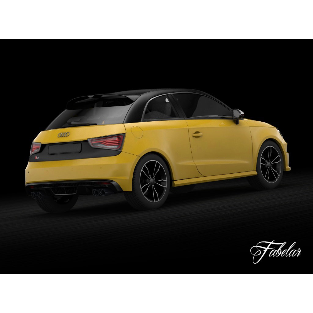 Audi S1 Sportback 3D Model – Rigged Sport Hatchback with PBR Textures - View 11