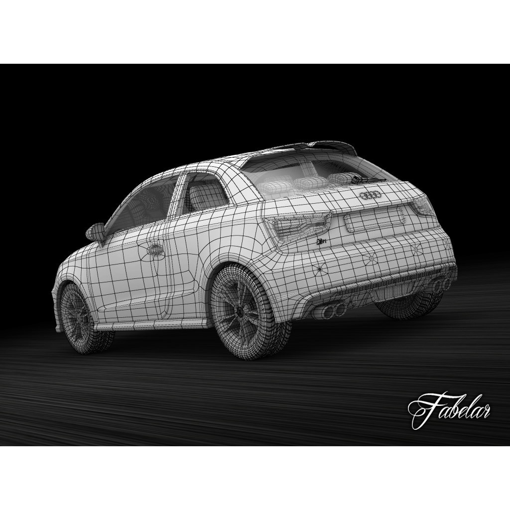 Audi S1 Sportback 3D Model – Rigged Sport Hatchback with PBR Textures - View 12
