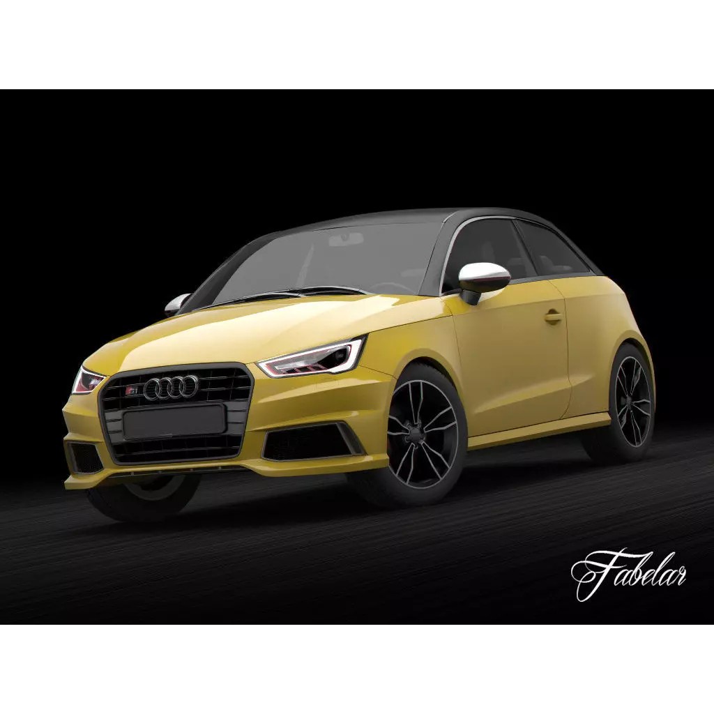 Audi S1 Sportback 3D Model – Rigged Sport Hatchback with PBR Textures - View 2