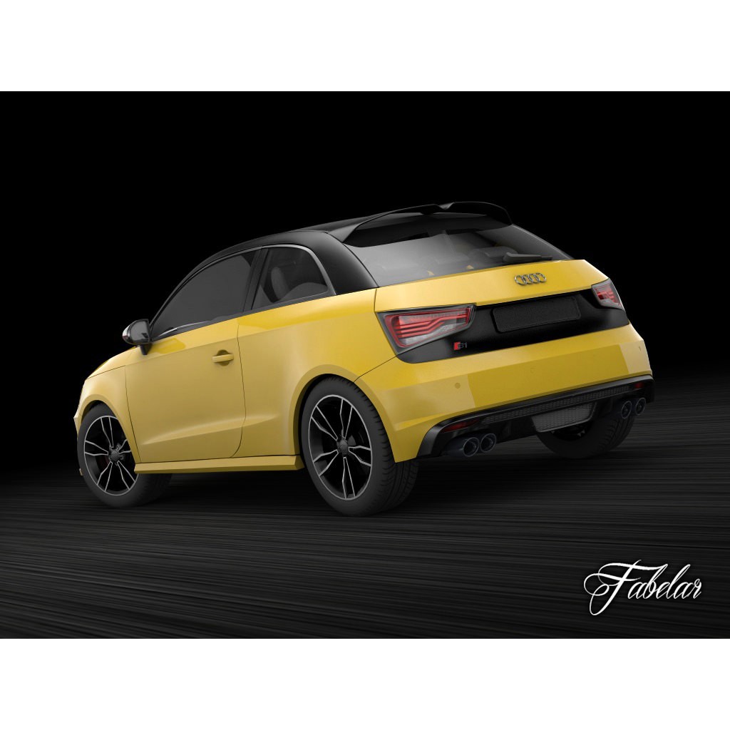 Audi S1 Sportback 3D Model – Rigged Sport Hatchback with PBR Textures - View 3