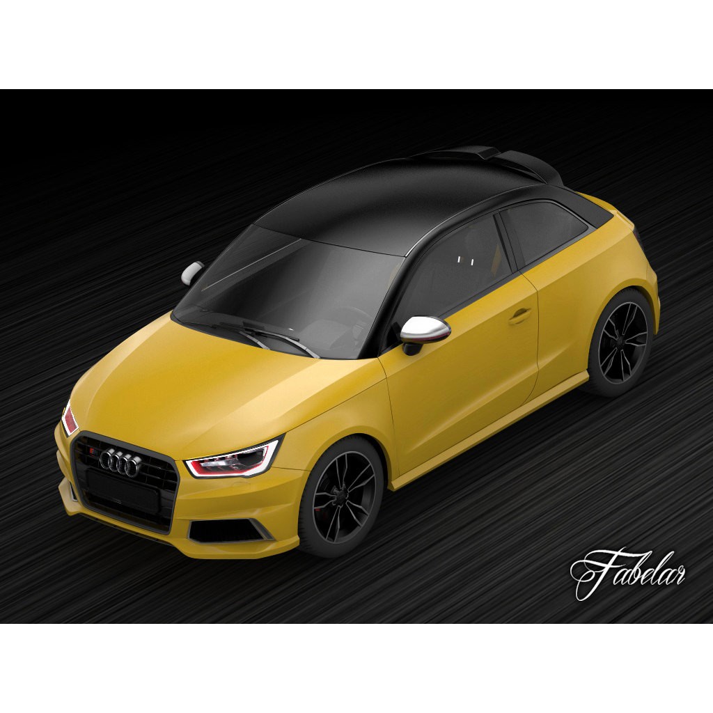 Audi S1 Sportback 3D Model – Rigged Sport Hatchback with PBR Textures - View 5