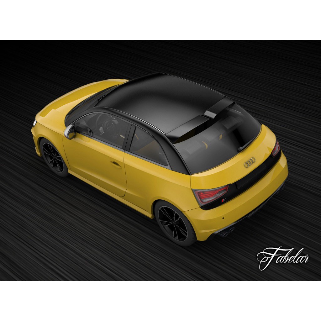 Audi S1 Sportback 3D Model – Rigged Sport Hatchback with PBR Textures - View 6