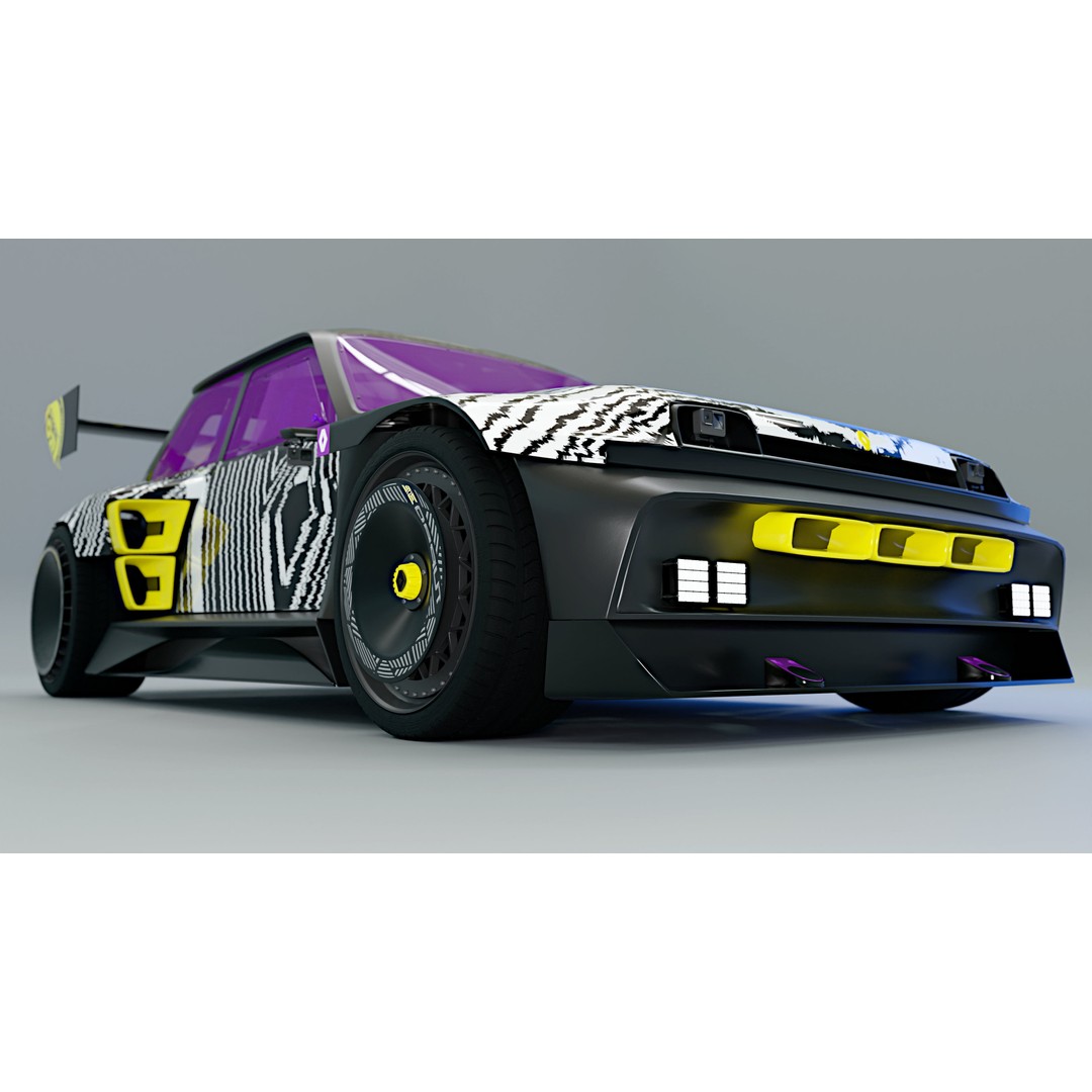 R5 TURBO 3E E-Tech 3D Model – High Poly Racing Car with Cockpit Interior - View 10