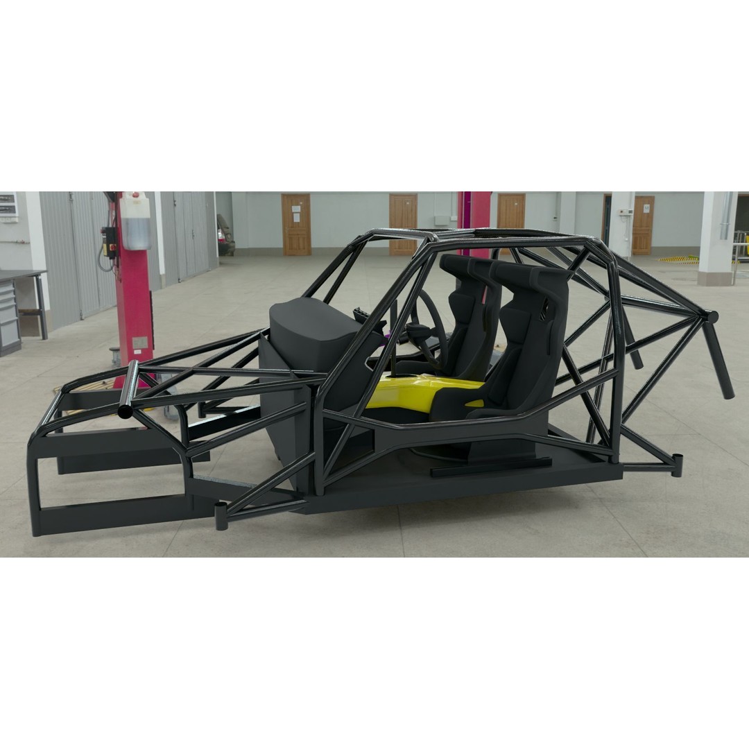 R5 TURBO 3E E-Tech 3D Model – High Poly Racing Car with Cockpit Interior - View 15