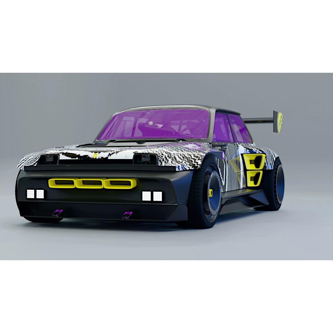 R5 TURBO 3E E-Tech 3D Model – High Poly Racing Car with Cockpit Interior - View 2