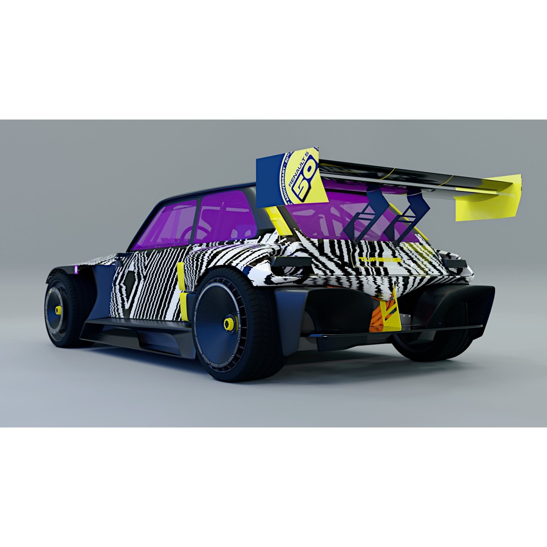 R5 TURBO 3E E-Tech 3D Model – High Poly Racing Car with Cockpit Interior - View 4