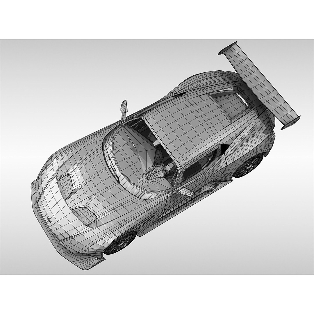 Aston Martin Vulcan 2016 3D Model – High Poly Racing Car, FBX, OBJ