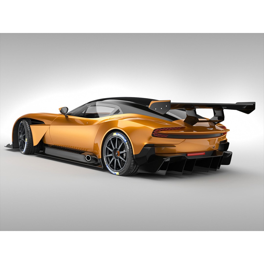 Aston Martin Vulcan 2016 3D Model – High Poly Racing Car, FBX, OBJ - View 3