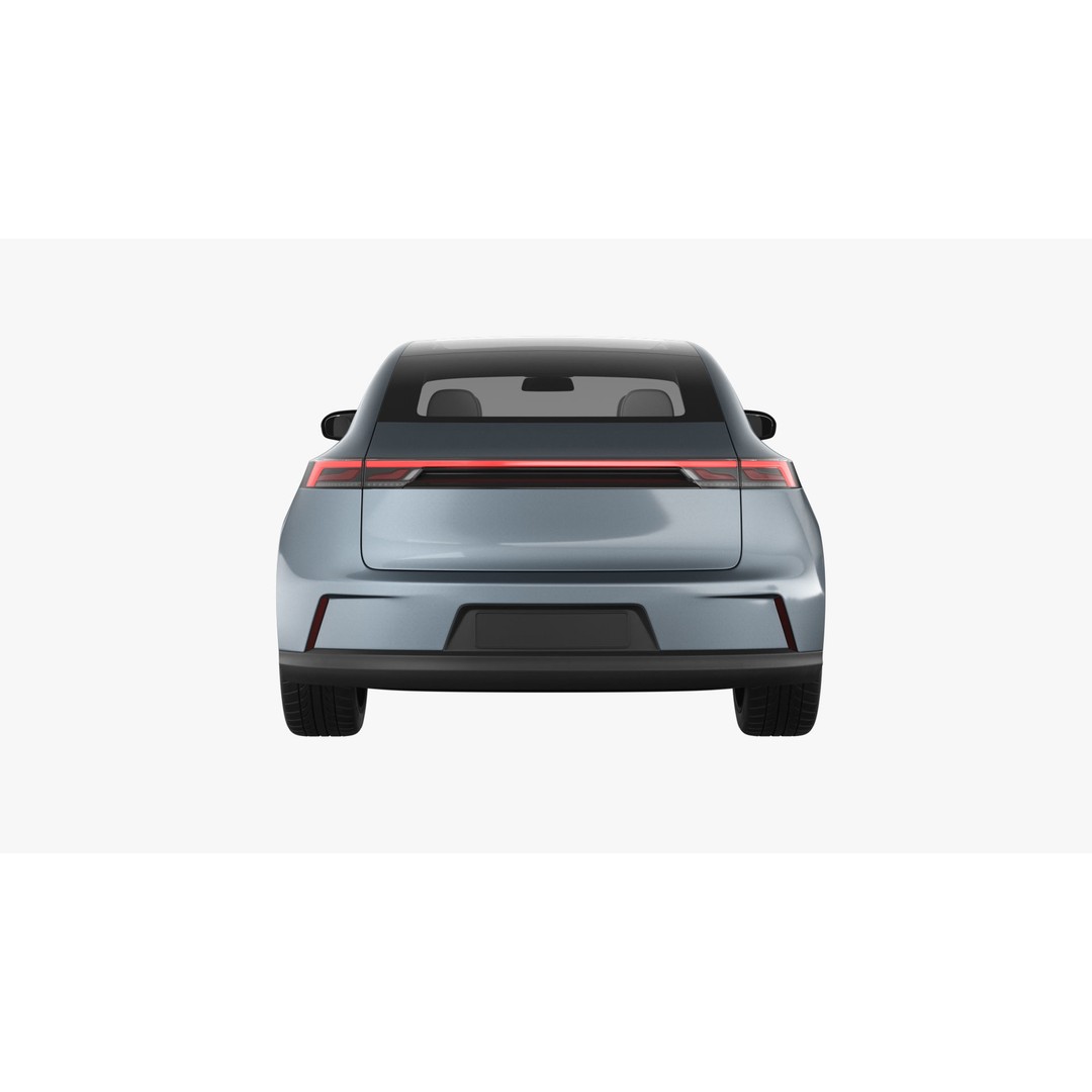 Generic Electric Car 3D Model – Subdivision Ready PBR Asset, FBX, Blender - View 11