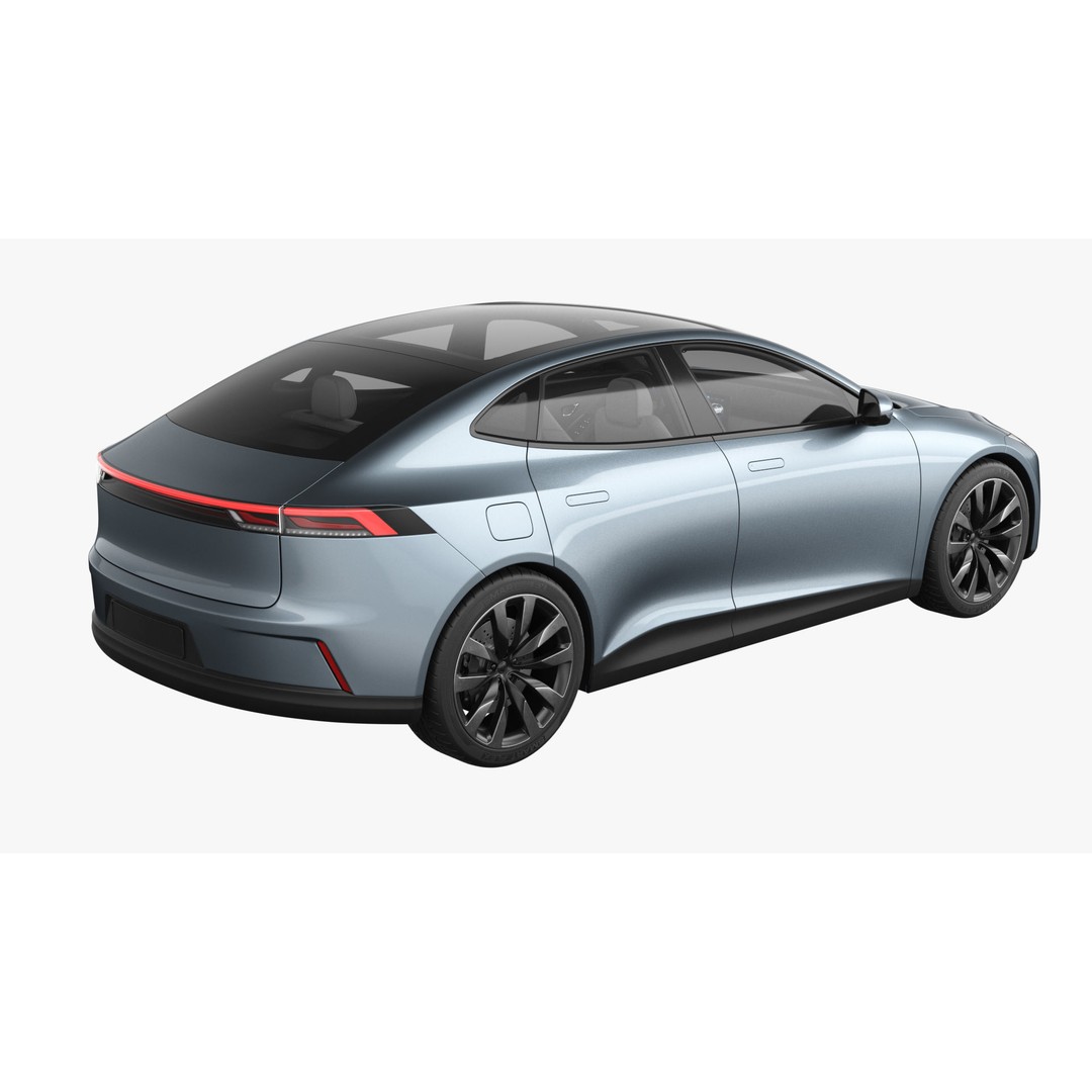 Generic Electric Car 3D Model – Subdivision Ready PBR Asset, FBX, Blender - View 13