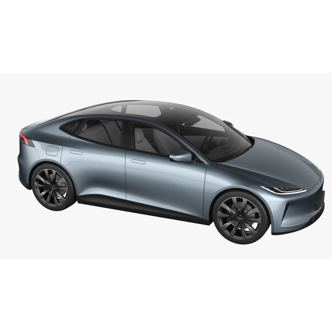 Generic Electric Car 3D Model – Subdivision Ready PBR Asset, FBX, Blender - View 15