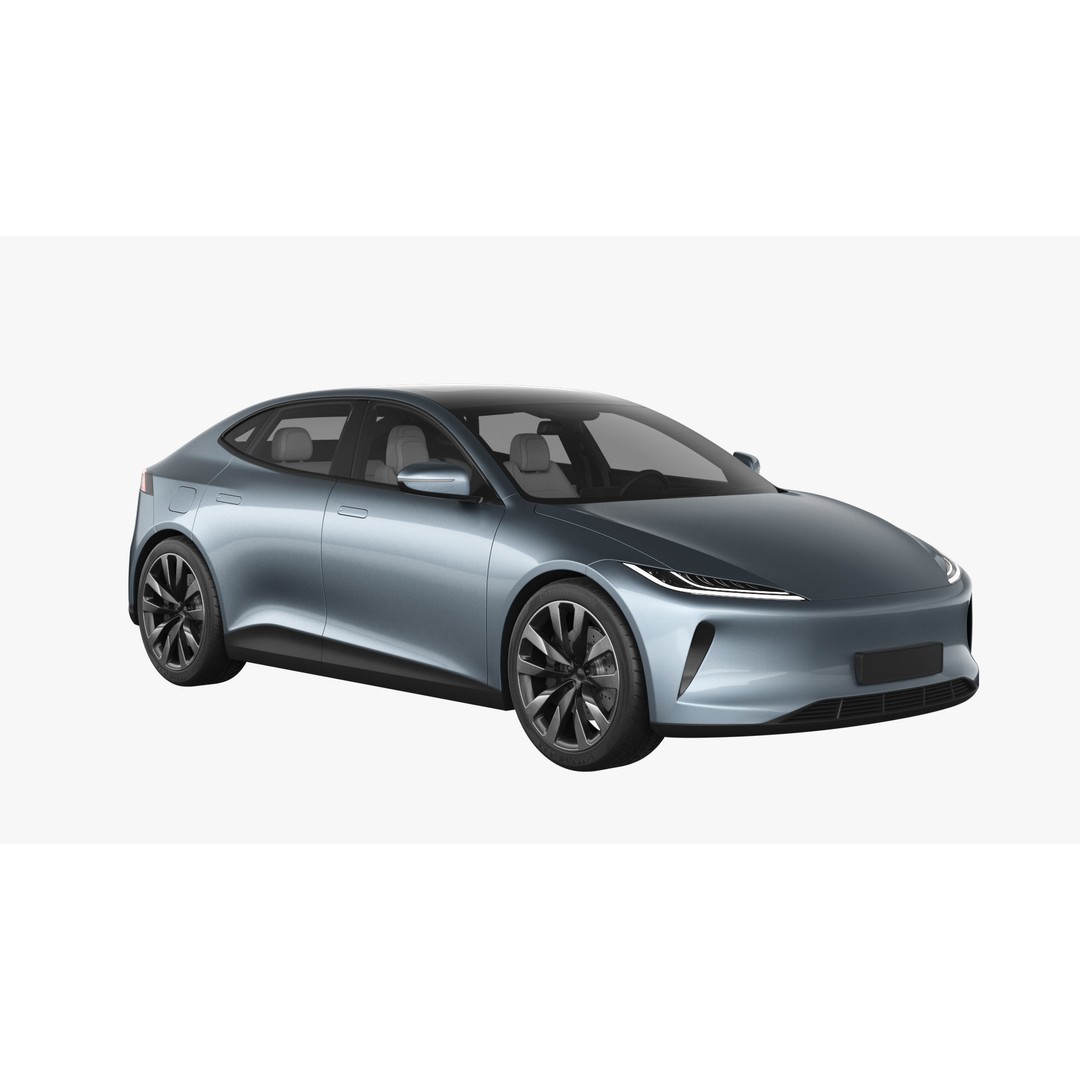 Generic Electric Car 3D Model – Subdivision Ready PBR Asset, FBX, Blender - View 16