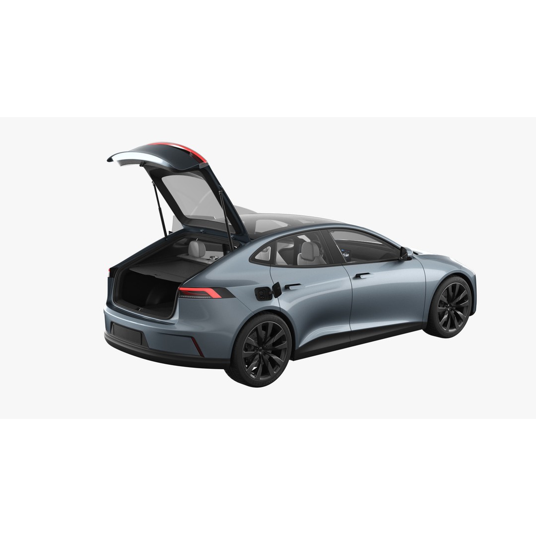Generic Electric Car 3D Model – Subdivision Ready PBR Asset, FBX, Blender - View 23