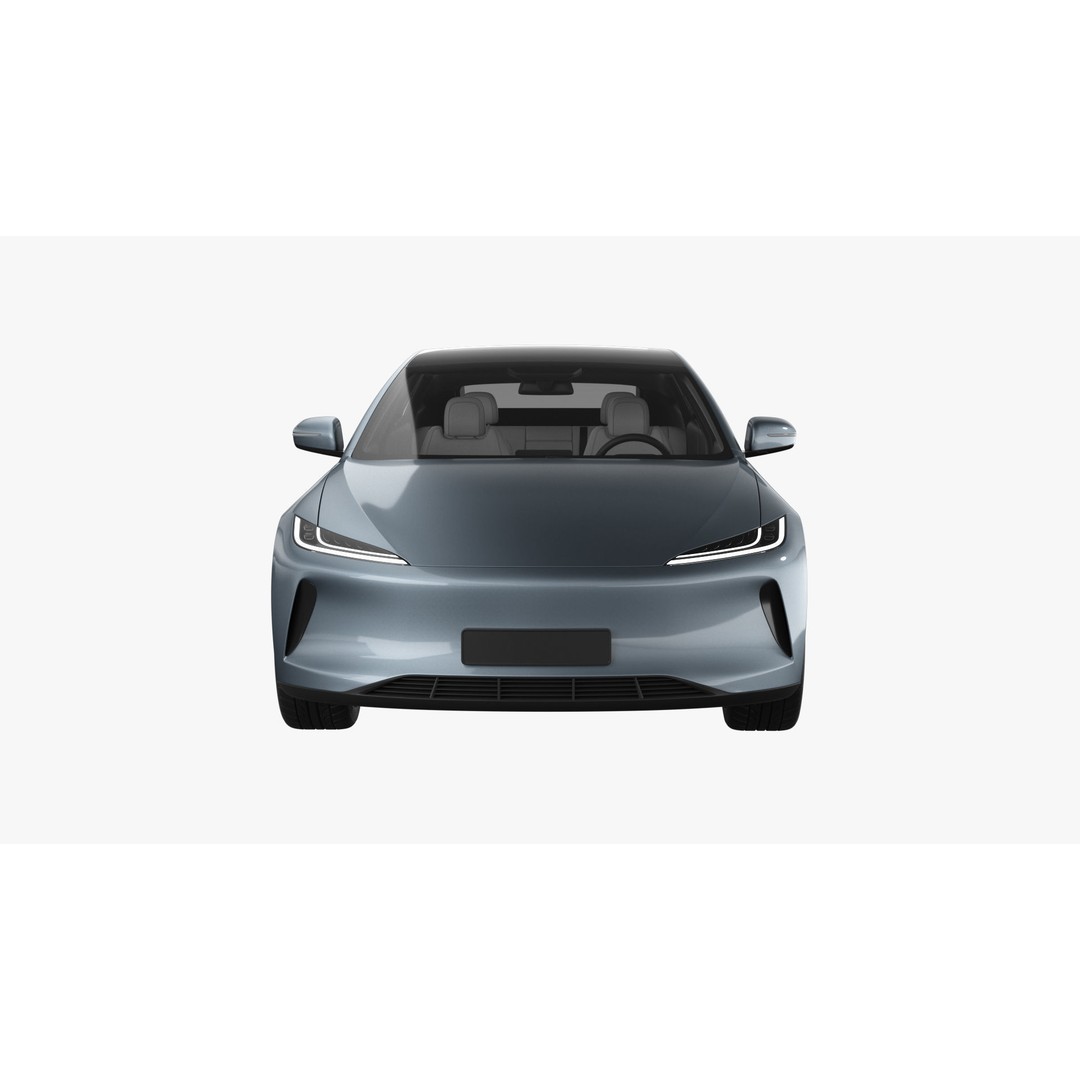 Generic Electric Car 3D Model – Subdivision Ready PBR Asset, FBX, Blender - View 4
