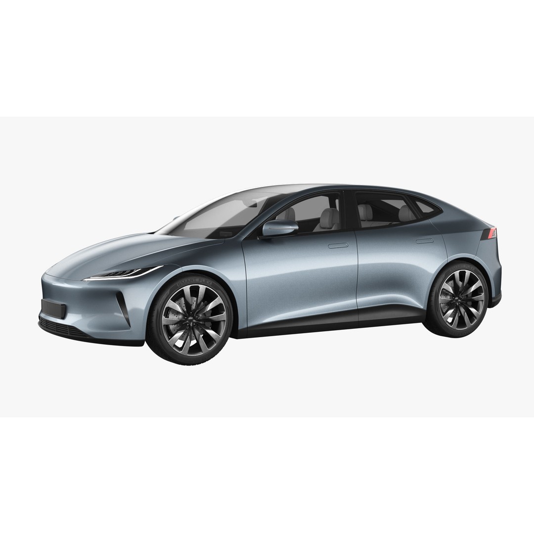 Generic Electric Car 3D Model – Subdivision Ready PBR Asset, FBX, Blender - View 6