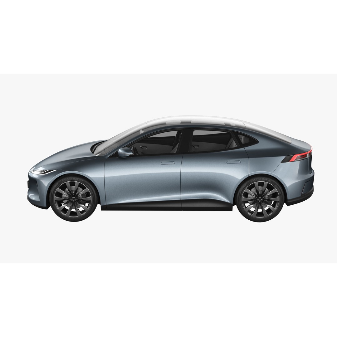 Generic Electric Car 3D Model – Subdivision Ready PBR Asset, FBX, Blender - View 7