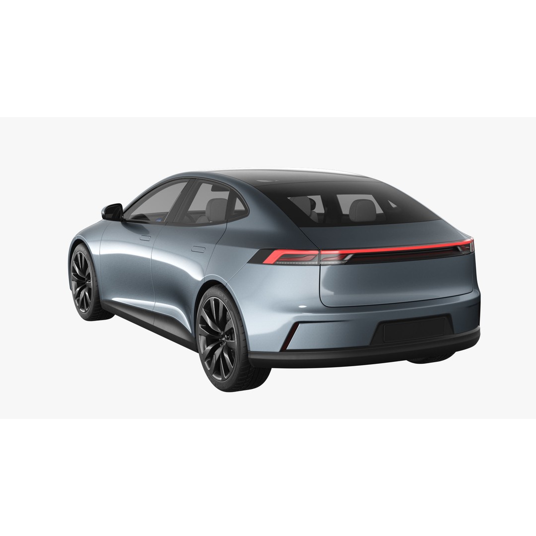Generic Electric Car 3D Model – Subdivision Ready PBR Asset, FBX, Blender - View 9