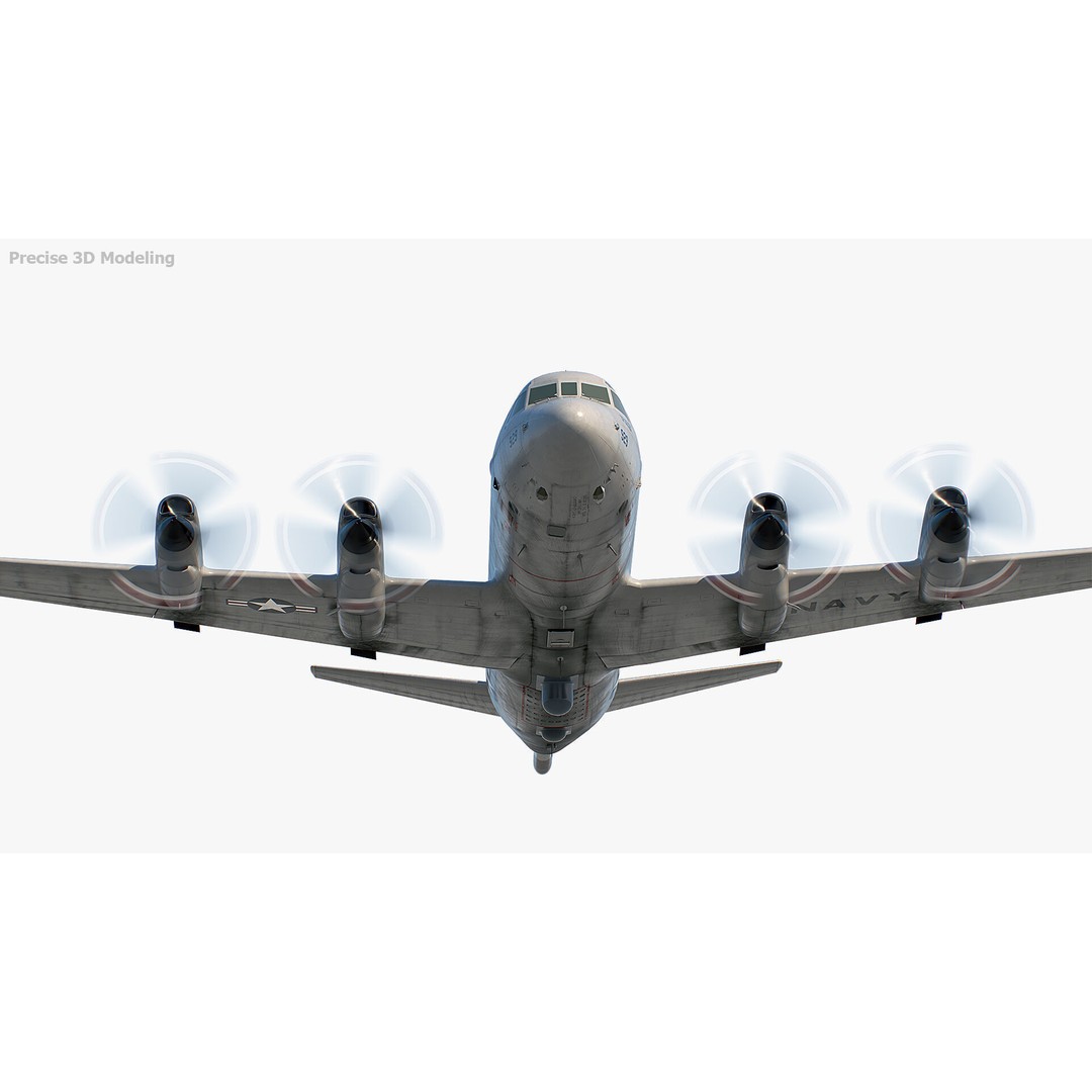 P-3 Orion 3D Model – Low Poly Military Aircraft, FBX, PBR Textures - View 12