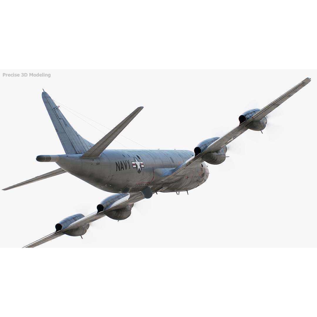 P-3 Orion 3D Model – Low Poly Military Aircraft, FBX, PBR Textures - View 13